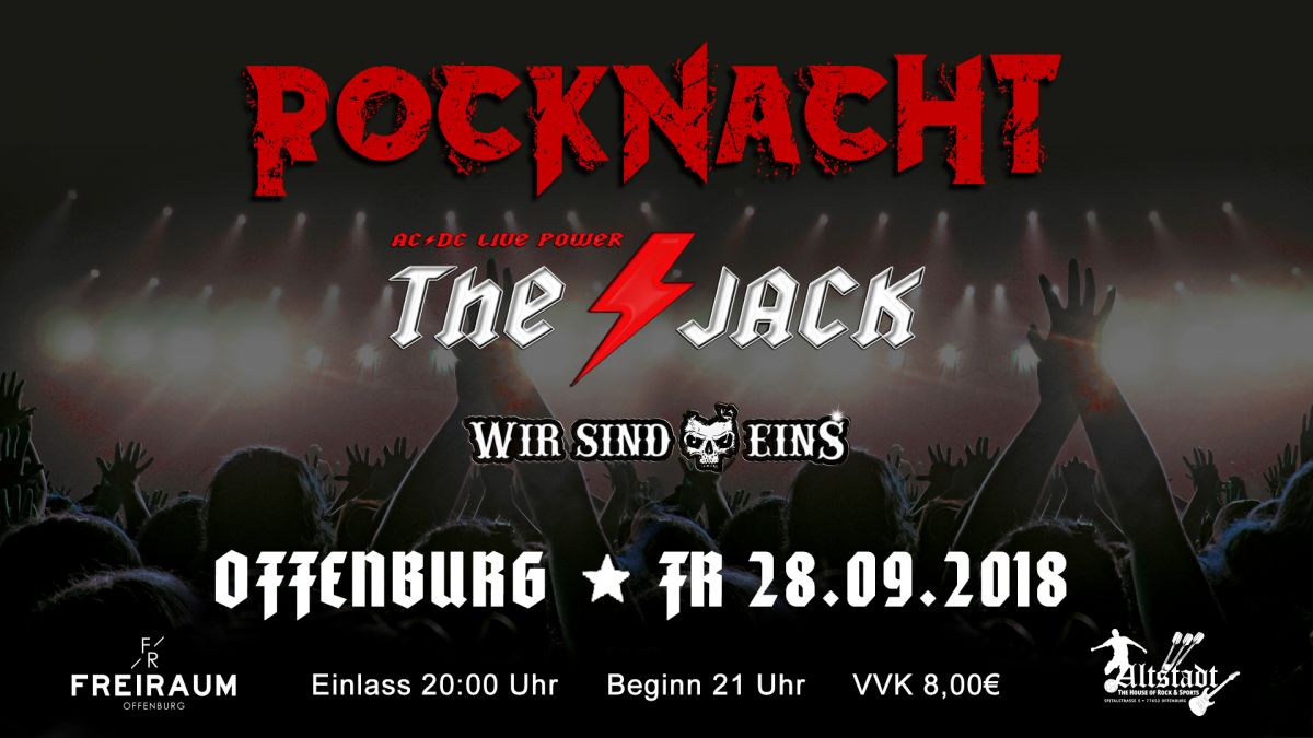 Die Rocknacht mit AC/DC Coverband The JACK & Wir sind EINS